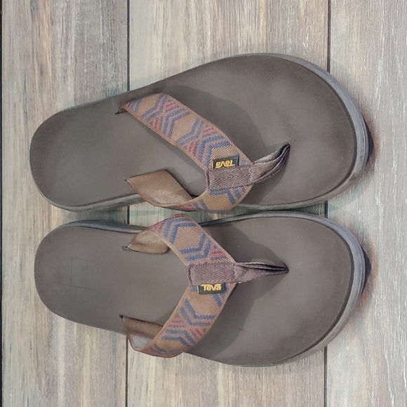 Teva Mens Sandals Flip Flop Flats shoes sz 12 - Picture 3 of 10